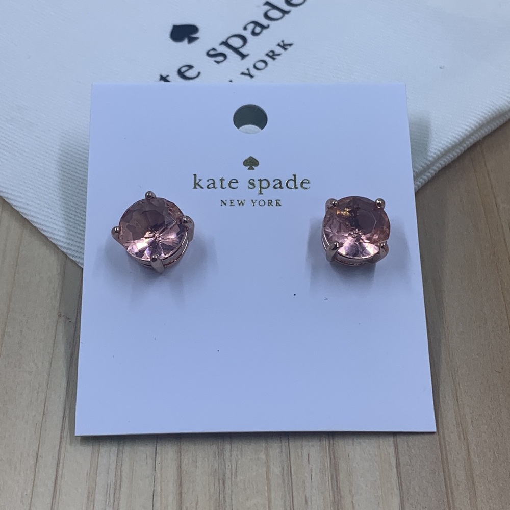 Kate Spade Light Peach Gumdrop Stud Round Earrings - Picture 9 of 9